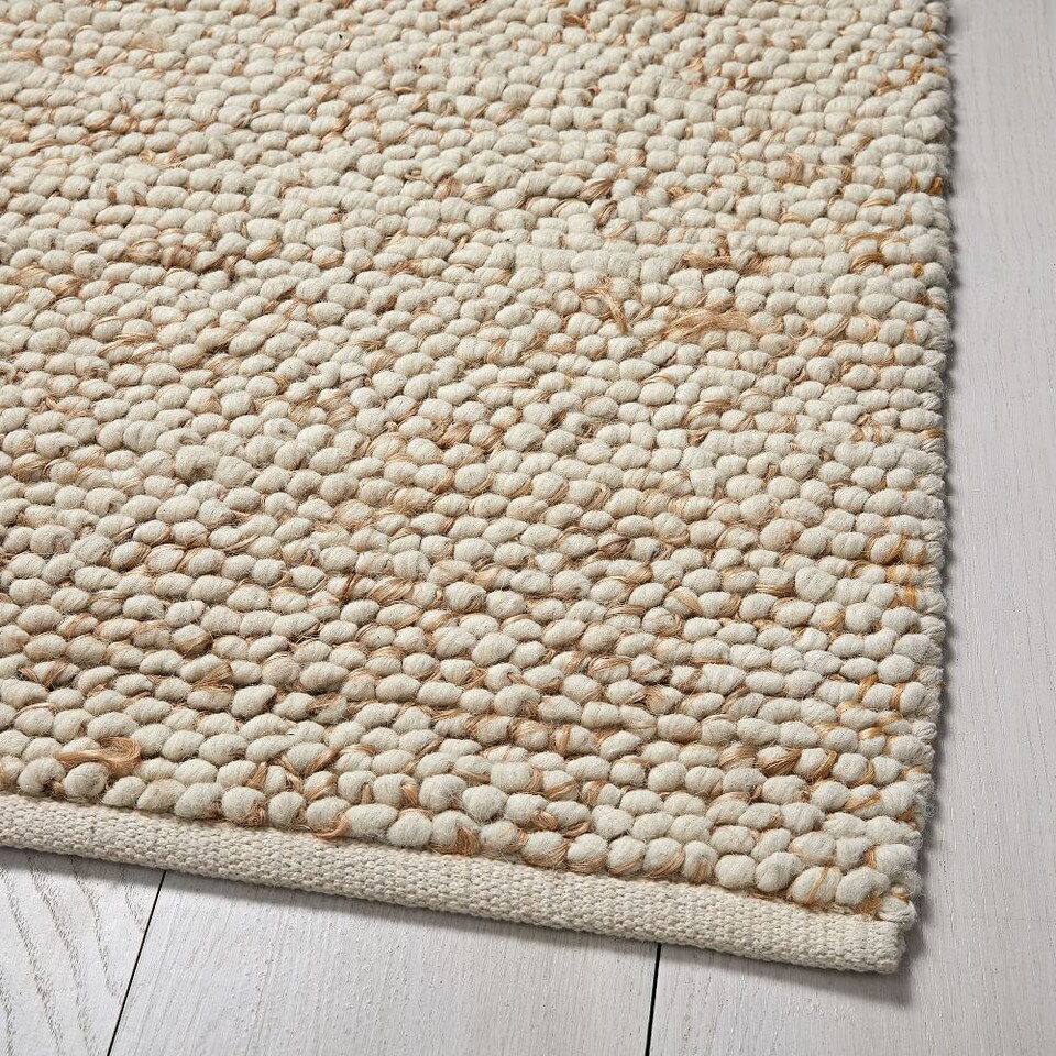 Mini Pebble Wool Jute Rug West Elm United Kingdom